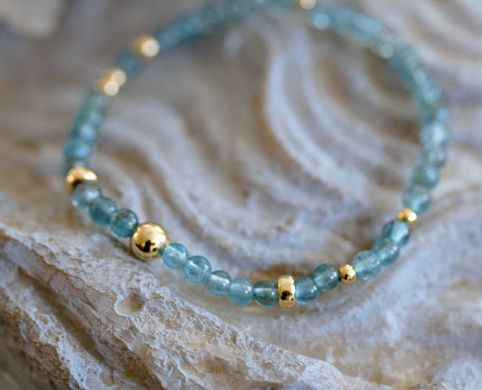 MOTIVATE Blue Apatite 14k Gold-Filled Bracelet