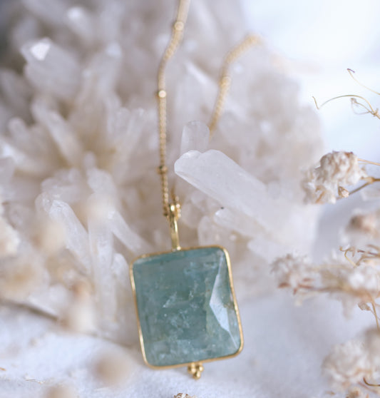 TRANQUILITY AND TRUTH Necklace Aquamarine Necklace